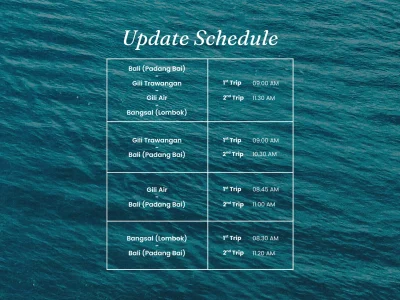 Update Schedule September Landscape